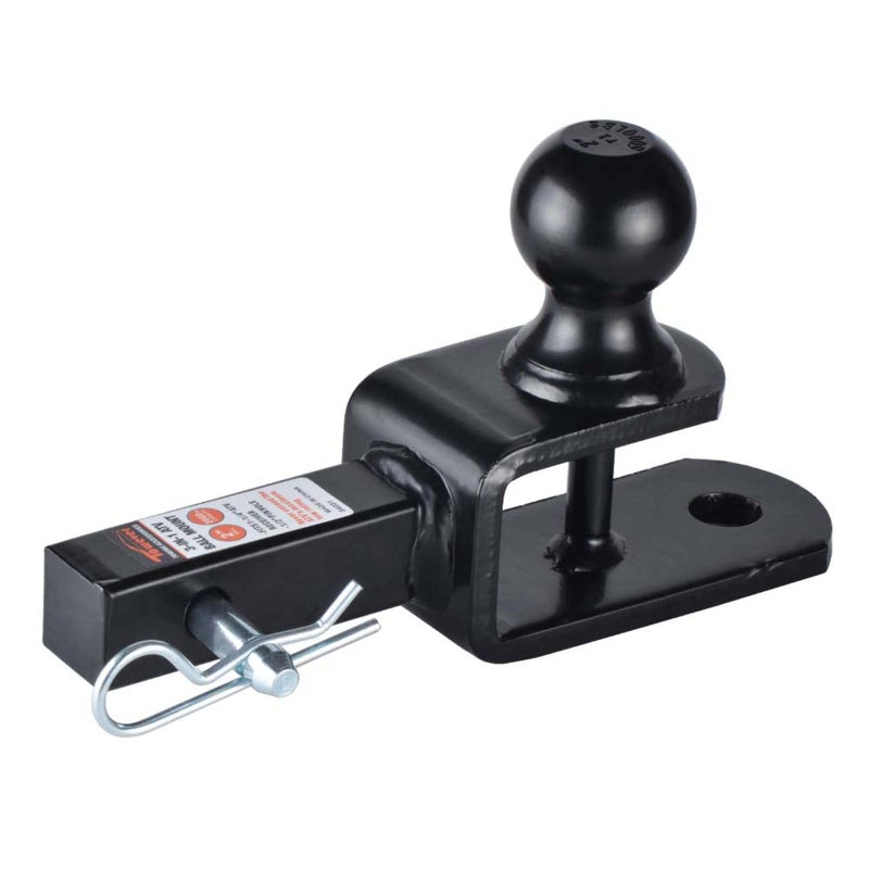 Towever 84031 Towever ATV Hitch Ball Mount 2 inch Ball with 1-1/4 inch Solid Shank, with 1/2 inch Pin & Clip, Rated 2000 lbs - Image 2